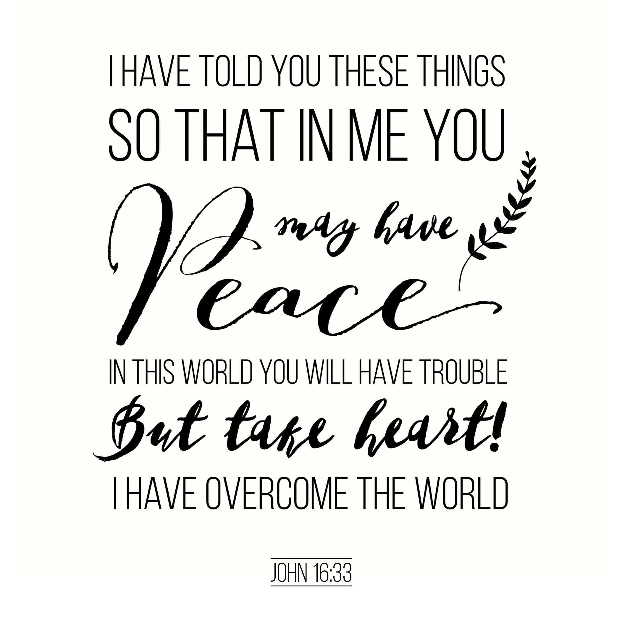 John 16:33 – LAUNCHING GROUND